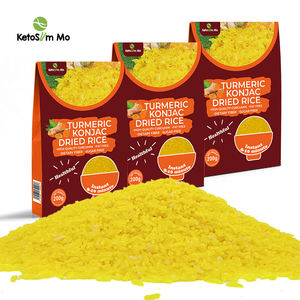 Toptan Keto Dostu Kilo Kontrolü Yemek Yerine Geçen Shirataki Pirinci Zerdeçal Aromalı Konjac Kurutulmuş Pirinç - Product Image 1