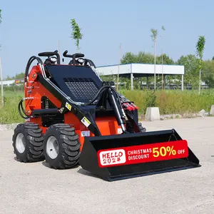 Livraison gratuite EPA EURO5 Chine Fabricant SAAO Piste de roue chenillée Mini Skid Steer Loader Prix à vendre