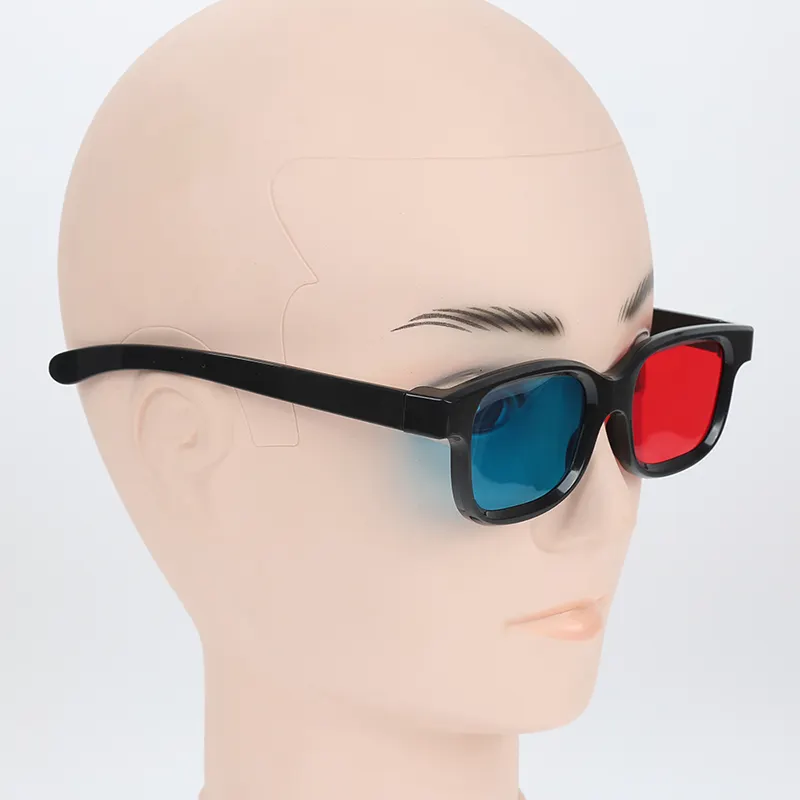 工場供給カスタム印刷カラーロゴプラスチックパッシブアナグリフプロモーションブック映画3D赤シアンメガネ