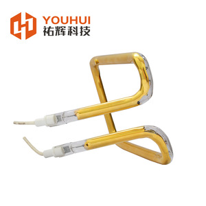 Youhui 3D Irregular Halogen <b>Heating</b> <b>Tube</b> Semi Gold Plated Copper Infrared <b>Heating</b> Element Customizable Size 8-14 - Product Image 1