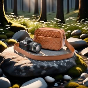 Borsa a Tracolla Trapuntata in Pelle Vegana OEM alla Moda per Fotocamere DSLR/SLR/Istantanee, per Fotografe - Product Image 3