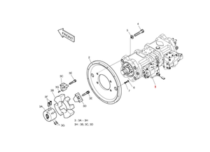Doosan develon Daewoo ปั๊มไฮดรอลิก225LC-V โซล่าเซลล์ของแท้จากโรงงาน401-00356A ของแท้ K1044123 230LC-V พลังงานแสงอาทิตย์ - Product Image 2