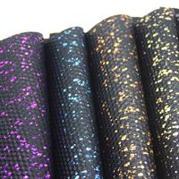 Tissu en vinyle PU écologique imperméable imprimé avec motif pailleté pour usage décoratif, épaisseur 1,0 mm
