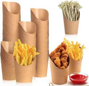 Best-seller Tasse à frites artisanale en papier Boîte porte-frites à emporter en vente - Product Image 6