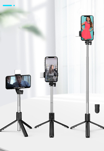 Palo <span class=keywords><strong>Selfie</strong></span> para Teléfono Móvil con Luz de Belleza, Control Remoto, Ajustable, Plegable, Multifuncional, Trípode de Escritorio para Transmisiones en Vivo - Product Image 4