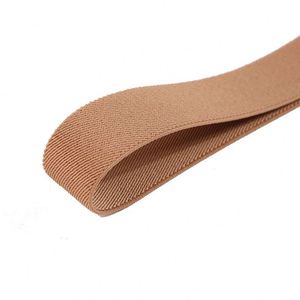 Eco-friendly 25mm 32mm Khaki Color Woven logo Design Waist Twill Elastic Tape Band for Wrist Webbing - Product Image 5