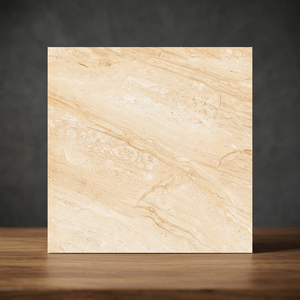 Crema Mischife 600x600mm Glossy Polished Porcelain Tiles Ivory Marble Effect Floor Design - Product Image 2