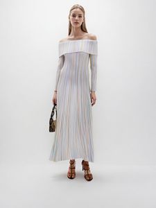 <span class=keywords><strong>Abito</strong></span> Maxi stile Vintage elegante donna autunno con <span class=keywords><strong>scollo</strong></span> <span class=keywords><strong>a</strong></span> <span class=keywords><strong>barca</strong></span> <span class=keywords><strong>a</strong></span> maniche lunghe lavorato <span class=keywords><strong>a</strong></span> maglia <span class=keywords><strong>a</strong></span> righe da donna - Product Image 2