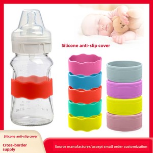 Funda de silicona de grado alimenticio Yulixin para biberón, diseño hueco, antideslizante, reutilizable, lavable, estilos ondulados y planos - Product Image 4
