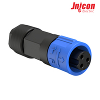Connecteur Micro-ondes Aérospatial M12 3 Broches Mâle-Femelle en Nylon, Étanche IP67, Sans Câble, 10A/6A