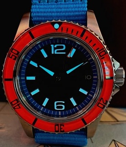 מכירה חמה מכלי שעוני צלילה לגברים אוטומטיים או קוורץ movt שעון מסגרת ספיר יוקרתי עם שעוני לום BGW9 - Product Image 4