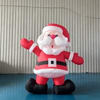 Décoration de Noël gonflable Père Noël avec boîte cadeau de 2 m en tissu Oxford pour extérieur, jardin, fête, événement, exposition