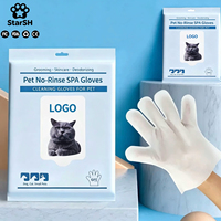 Gants et lingettes jetables non tissés sans rinçage pour le toilettage des animaux de compagnie, fabrication OEM personnalisée en Chine