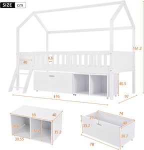 Nuove montate in legno per bambine e bambini con <span class=keywords><strong>due</strong></span> cornici per bambini Montessori <span class=keywords><strong>a</strong></span> pavimento letto per bambini con rotaie - Product Image 1
