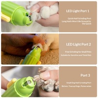 Tragbarer LED-Tiernagelschleifer mit 2 Schleifstellen, Leise Diamantschleifscheibe mit Geringer Vibration für Kleine Hunde und Sensible Haustiere