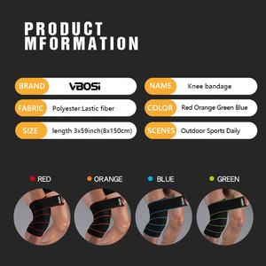 Genouillères élastiques de compression VBOSi 3324 pour le sport, soutien pour le <span class=keywords><strong>cross</strong></span>-training et les WOD, sangles de protection pour les genoux - Product Image 4