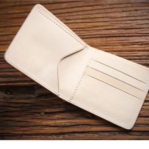 Custom Vintage Vegetable Tanned Genuine Leather <b>Wallet</b> for Men Handmade <b>RFID</b> <b>Blocking</b> Short <b>Wallet</b> with Open Closure - Product Image 3