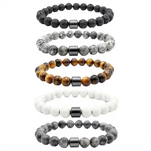 Nueva Pulsera Magnética de Ágata Ecológica Tallada a Mano con Diseño Geométrico, Venta Caliente Transfronteriza, Joyería Oneby para Aniversario - Product Image 2