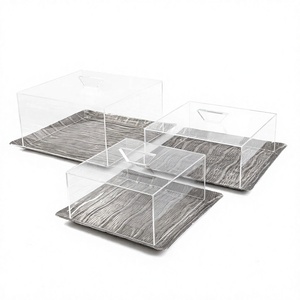Set of Three <b>Chocolate</b> Tray With Acrylic cover Black Antique Finished Chcoolate Platter Classic Stylish New <b>Chocolate</b> Tray - Product Image 1