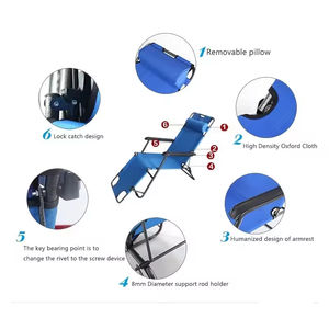 سرير قابل للطي متعدد الوظائف قابل للتعديل ومحمول للسفر والاسترخاء في الحديقة والشاطئ - Product Image 2