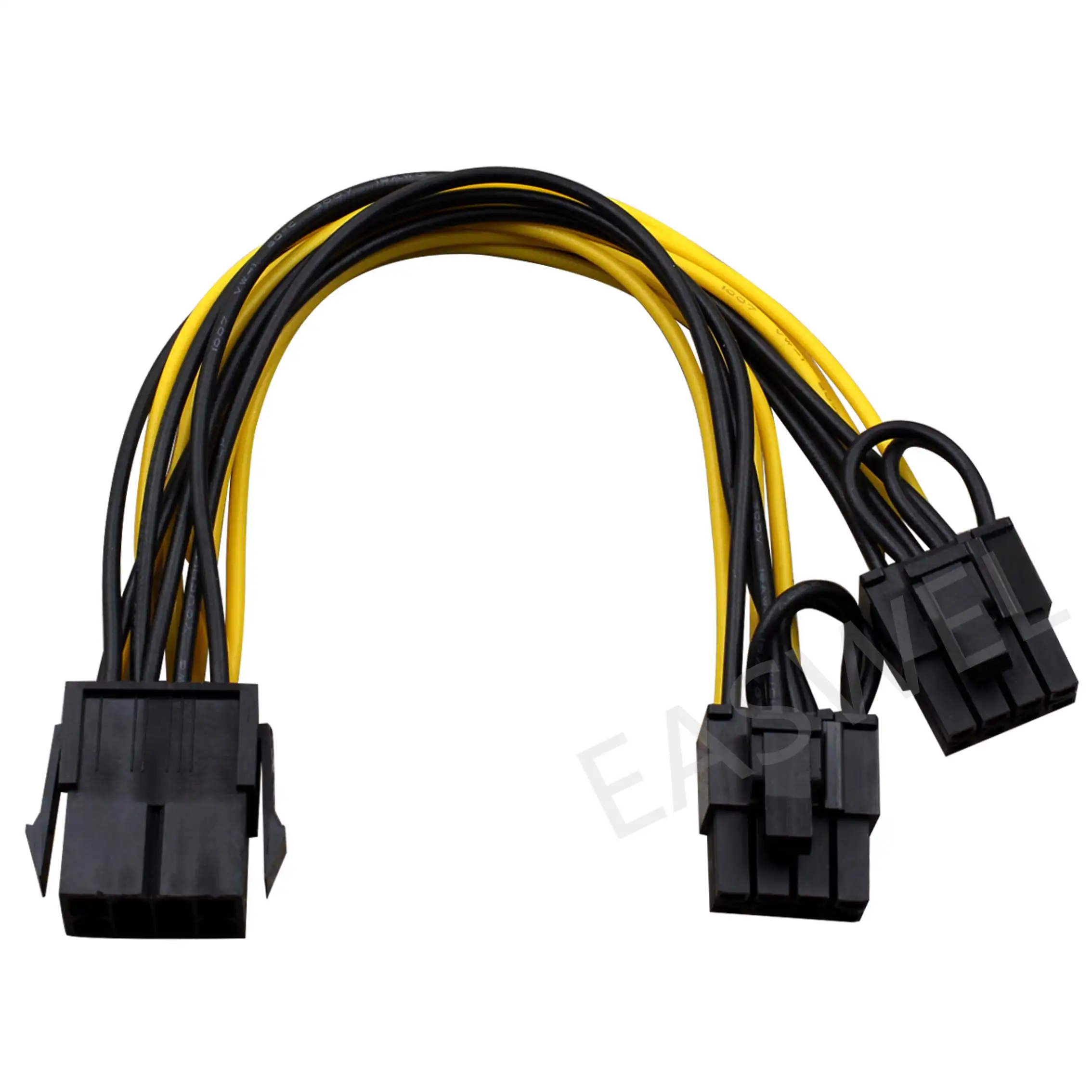 New 8P Nữ Để 2 Cổng Kép 8Pin 6 + 2 P Nam Cho GPU Đồ Họa Video Card Dây Cáp Điện 18AWG Dây 20Cm