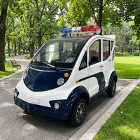 JINWO Voiture de patrouille électrique 4 places 48V 4000W, châssis antirouille, bus de sécurité et de tourisme pour zones scéniques
