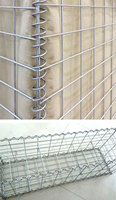 Caisse gabion en treillis soudé galvanisé 2x1x1M, clôture en cage à pierres 2x1x0.5M, panier gabion Galfan pour murs de soutènement