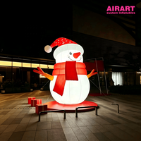 Bonhomme de neige gonflable géant de 3,5 m avec éclairage LED, décoration de Noël pour événements extérieurs, affichage dans les centres commerciaux