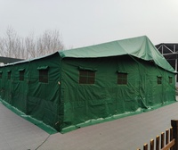 Meilleure tente de camping de luxe en toile PVC vert armée grande taille pour l'Afrique, tente ACCOMMODATION et tente de siège, surplus