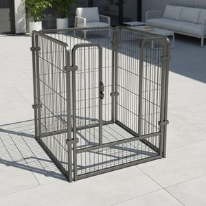 Produit pour animaux de compagnie, parc pour <span class=keywords><strong>chien</strong></span> pliable et portable, en métal, grand, pour l'extérieur, avec fermeture à bouton-pression - Product Image 2