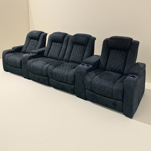 Asientos eléctricos de cine en casa de película de tela, sillas de Cine de masaje de lujo, asientos de estadio escolar con reposacabezas eléctrico - Product Image 1
