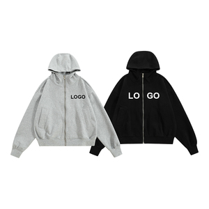 Người Đàn Ông Của Heavyweight 500 GSM Quá Khổ Áo Khoác Và Zip Jumper Tùy Chỉnh In Áo Trống Áo Khoác Cho Mùa Đông Odm Cung Cấp - Product Image 6