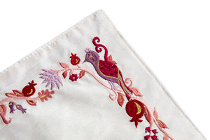 定制图案桌工艺希伯来刺绣安息日面包鸡蛋面包盖婚礼犹太产品 - Product Image 4