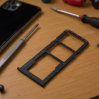Tiroir double pour carte SIM et carte Micro SD pour A51 (A515F) - Noir