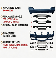 Auron 3 Series E90 Kit Bodi Eksterior Baru yang Ditingkatkan Bumper 2009-2012 Harga Terbaik Satu Set Lengkap Bumper