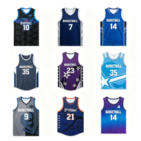 Maillot de basketball personnalisé à impression numérique, séchage rapide, respirant, en polyester, pour ligue, vente en gros usine