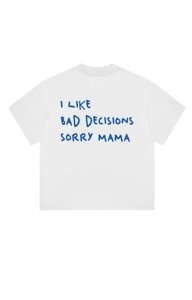 T-shirt en coton blanc à manches courtes et col rond pour homme Just Kiss Me, imprimé lettres, coupe décontractée, anti-plis, streetwear, strass - Product Image 3