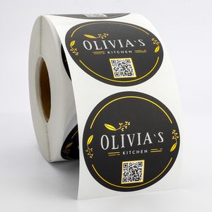 طباعة شخصية بأطعمة مقاومة للماء من رقائق الذهب مستديرة مع Qr - Product Image 3