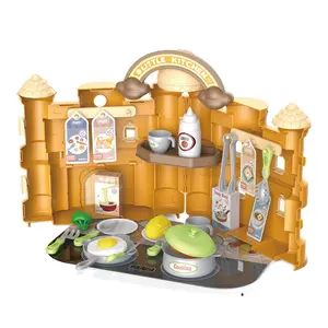 Simulación multifuncional preescolar educativo hogar juguete juego de simulación fruta Castillo cocina conjunto juguetes para niños