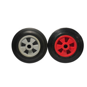 Roues à roulement en caoutchouc massif, roues de brouette, couleur noire, chariot, 3 4 en 5 en 6 en 8 pouces, pour anti-poussière - Product Image 2