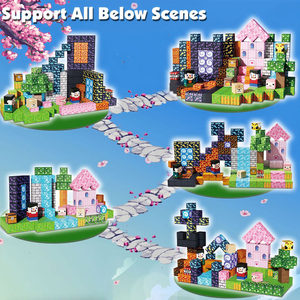 Set di Costruzioni Hot Volcanic Forest 200 Pezzi, Blocchi da Costruzione DIY da 2cm, Giocattoli Educativi Puzzle per Bambini - Product Image 3