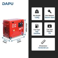 Générateur d'essence silencieux 10 kW, générateur portable 10000 W, générateur domestique refroidi par air pour la maison, alimentation de secours extérieure