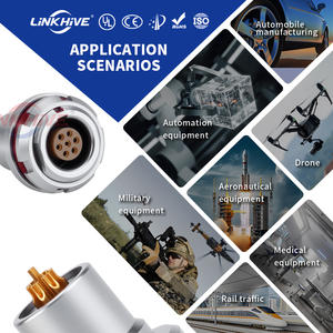 커넥터 소스 공장 HEG K 시리즈 LEMO LHJM 호환 IP68 방수 멀티코어 푸시풀 셀프락킹 커넥터 - Product Image 5