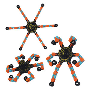 Cubo Mecánico de Punta de Dedo Azul Estilo Transformers 8x8x3cm, Juguete DIY para Jóvenes - Product Image 3