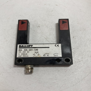 Sensor Fotoeléctrico Plc Bgl 30a-001-s49, 10-30vdc, 200ma, No/NC, Ranura de 30mm, con Garantía - Product Image 1
