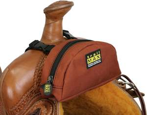 Échantillon gratuit Nouveau Sac de selle pour équipement d'équitation souple et imperméable Sac de selle western avec porte-bouteille - Product Image 4