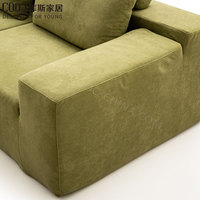 Ensemble de canapé modulaire sectionnel en forme de L pour salon, en mousse et tissu, avec ottoman, compressé sous vide et sans structure de support, fabrication chinoise