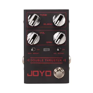 JOYO R-28 DOUBLE THRUSTER Bass Overdrive Pedal Delivering Sharp and Grainy High Frequency Tone Designed for Bass Guitar Parts