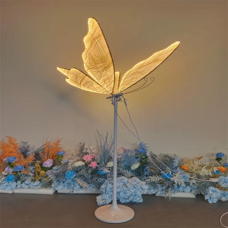 Super popular large butterfly floor lamp  wedding decoration  party atmosphere prop