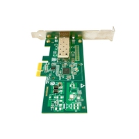 Kartu jaringan adaptor Ethernet 1Gb satu Port SFP PCIE peralatan serat optik dengan Chip jaringan I210IS produk jaringan NIC